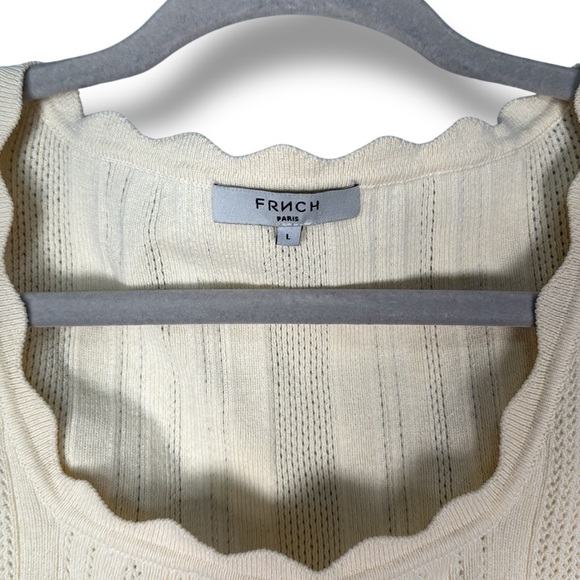 FRNCH Paris Nelcie Cardigan Look Pullover Sweater Size Large - Picture 5 of 10